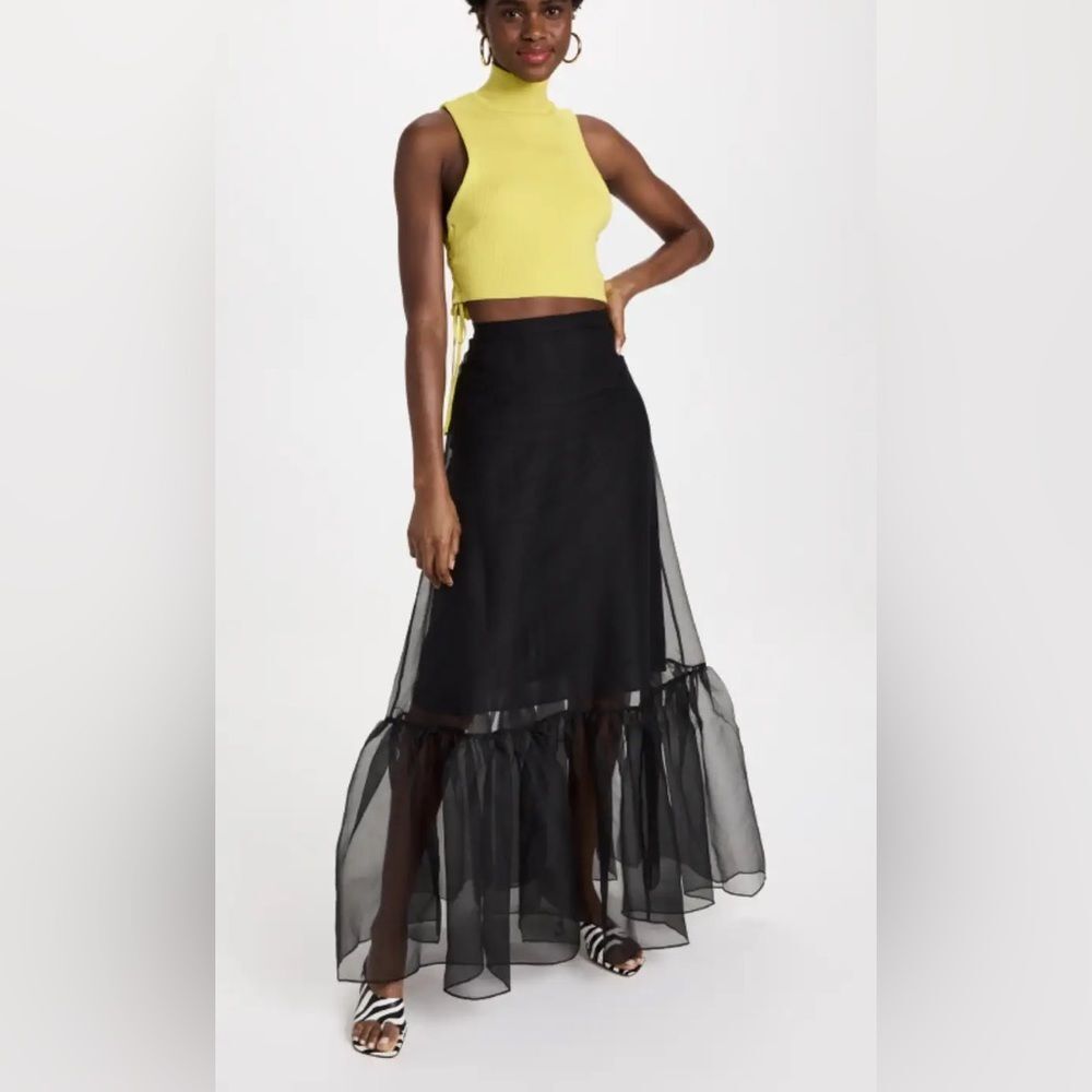 STAUD Black Maxi Skirt